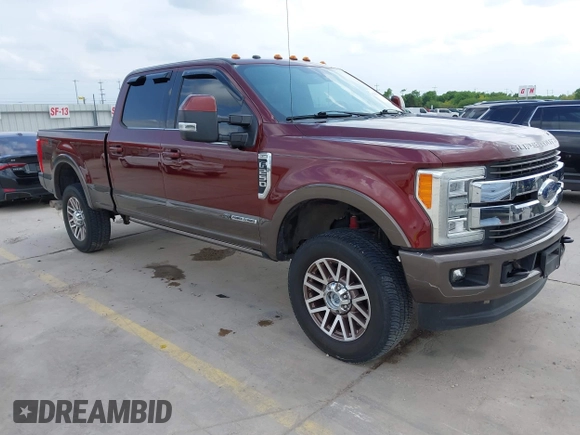 2017 Ford F-250 Lariat with VIN 1FT7W2BT9HEF11530, listed as a IAAI auction lot 42091625 with 95,821 mi miles and . Bid and sale history available at DreamBid. Image 1.