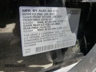 2023 Audi Q7 Premium Plus with VIN WA1LXBF71PD030355, listed as a Copart auction lot 58816255 with 39,353 mi miles and Salvage title. Bid and sale history available at DreamBid. Image 13.