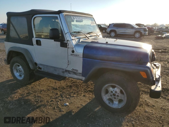 2003 Jeep Wrangler Sport with VIN 1J4FA49S03P313901, listed as a Copart auction lot 46100245 with 61,335 mi miles and Clean Title. Bid and sale history available at carsss.com. Image 4.