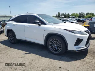 2020 Lexus RX 350 F Sport Performance with VIN 2T2YZMDA5LC257258, listed as a Copart auction lot 56735485 with 76,576 mi miles and Salvage title. Bid and sale history available at DreamBid. Image 4.