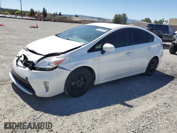 2013 Toyota Prius One with VIN JTDKN3DU7D5583782, listed as a Copart auction lot 49574105 with 155,842 mi miles and Salvage Title. Bid and sale history available at carsss.com. Image 1.