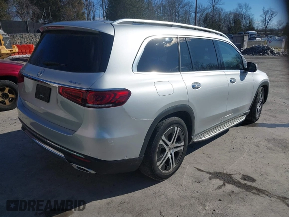 2020 Mercedes-Benz GLS with VIN 4JGFF5KE7LA187357, listed as a IAAI auction lot 41577477 with 58,859 mi miles. Bid and sale history available at carsss.com. Image 4.
