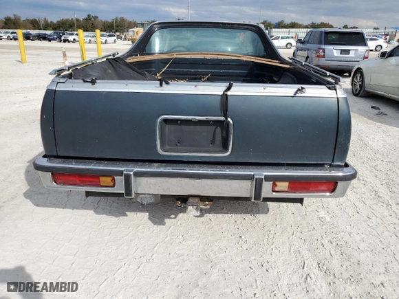 1985 Chevrolet El Camino with VIN 3GCCW80H1FS923489, listed as a Copart auction lot 78198354 with NaN miles and Salvage Title. Bid and sale history available at carsss.com. Image 6.