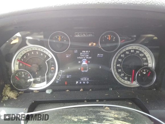 2016 Ram 1500 Lone Star with VIN 1C6RR6LTXGS376233, listed as a Copart auction lot 52727365 with 122,129 mi miles and Salvage Title. Bid and sale history available at carsss.com. Image 9.