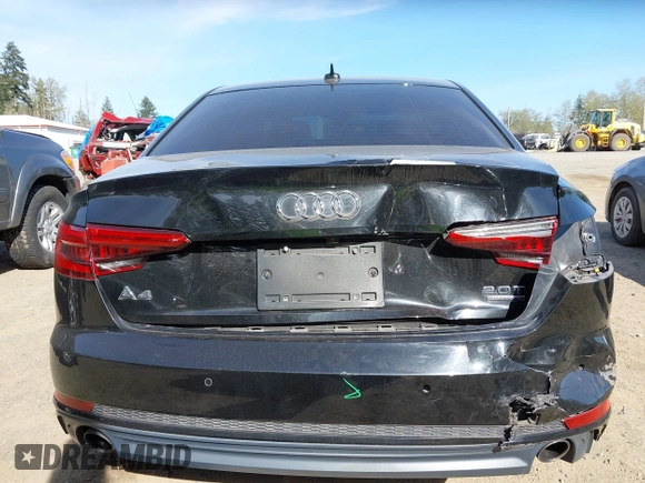 2017 Audi A4 Premium Plus with VIN WAUENAF42HN019863, listed as a IAAI auction lot 42046853 with 112,667 mi miles. Bid and sale history available at carsss.com. Image 16.