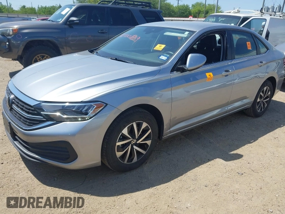 2024 Volkswagen Jetta S with VIN 3VW5M7BUXRM088453, listed as a IAAI auction lot 42000829 with 14,561 mi miles and . Bid and sale history available at DreamBid. Image 2.