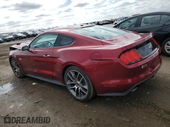 2015 Ford Mustang GT with VIN 1FA6P8CF9F5329284, listed as a Copart auction lot 50054605 with 9,189 mi miles and Salvage Title. Bid and sale history available at DreamBid. Image 2.
