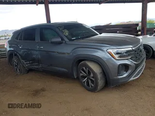 2024 Volkswagen Atlas SE with VIN 1V2DE2CA0RC250660, listed as a IAAI auction lot 42085431 with 14,268 mi miles and . Bid and sale history available at DreamBid. Image 1.