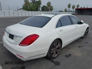 2017 Mercedes-Benz S 550 with VIN WDDUG8CBXHA323394, listed as a IAAI auction lot 42066543 with 106,253 mi miles and . Bid and sale history available at carsss.com. Image 4.