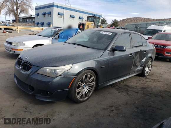 2009 BMW 5 Series 550i with VIN WBANW53589CT55595, listed as a Copart auction lot 87443714 with 148,373 mi miles and Salvage Title. Bid and sale history available at carsss.com. Image 1.
