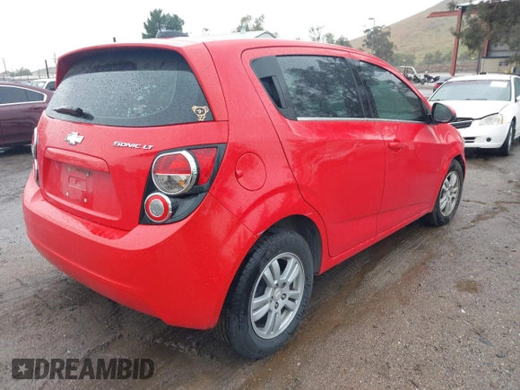 2016 Chevrolet Sonic LT with VIN 1G1JC6SH6G4126943, listed as a IAAI auction lot 41552144 with 179,021 mi miles. Bid and sale history available at carsss.com. Image 4.