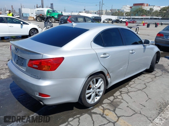 2007 Lexus IS with VIN JTHBK262775037758, listed as a IAAI auction lot 41990064 with 156,319 mi miles. Bid and sale history available at carsss.com. Image 4.