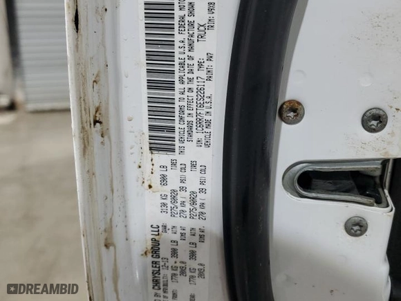 2014 Ram 1500 Express with VIN 1C6RR7FT6ES226117, listed as a Copart auction lot 84291594 with 140,499 mi miles and Salvage Title. Bid and sale history available at carsss.com. Image 12.
