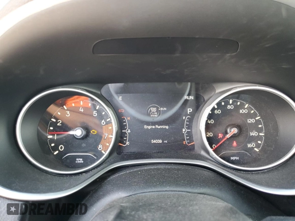 2018 Jeep Compass Latitude with VIN 3C4NJDBB7JT231278, listed as a Copart auction lot 72057934 with 54,039 mi miles and Salvage Title. Bid and sale history available at DreamBid. Image 9.