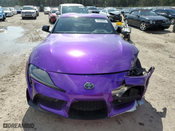 2022 Toyota GR Supra 3.0 with VIN WZ1DB0C02NW050038, listed as a Copart auction lot 47688985 with 0 mi miles and Salvage Title. Bid and sale history available at carsss.com. Image 5.