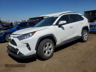 2019 Toyota RAV4 XLE with VIN JTMP1RFVXKD021338, listed as a Copart auction lot 52578515 with 41,327 mi miles and Salvage Title. Bid and sale history available at DreamBid. Image 1.