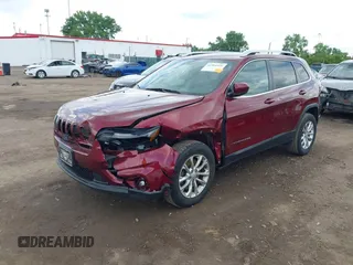 2019 Jeep Cherokee Latitude with VIN 1C4PJMCB5KD386572, listed as a IAAI auction lot 42364321 with 133,854 mi miles and . Bid and sale history available at DreamBid. Image 2.