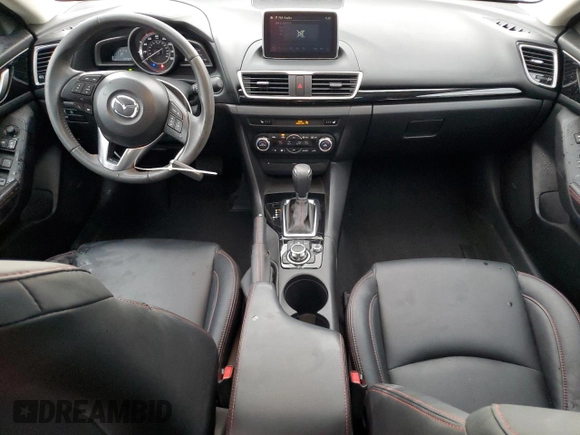 2015 Mazda 3 i Grand Touring z VIN JM1BM1W76F1239689, wystawiony jako Copart lot #55343985 z przebiegiem 14 789 mil mil oraz Szkoda całkowita • Salvage title. Historia ofert i sprzedaży dostępna na DreamBid. Obrazek 8.