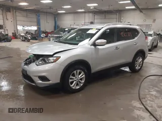 2014 Nissan Rogue S with VIN 5N1AT2MV7EC753510, listed as a IAAI auction lot 41510389 with 124,843 mi miles. Bid and sale history available at carsss.com. Image 17.