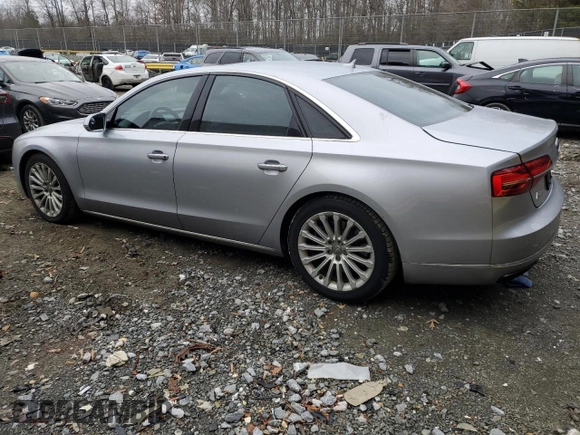 2015 Audi A8 4.0T with VIN WAUJ2AFD0FN006646, listed as a Copart auction lot 86164984 with 143,101 mi miles and Salvage title. Bid and sale history available at DreamBid. Image 2.
