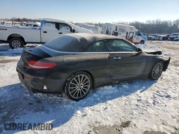 2019 Mercedes-Benz C 300 with VIN WDDWK8DB0KF795135, listed as a Copart auction lot 88027895 with 76,812 mi miles and Salvage Title. Bid and sale history available at carsss.com. Image 3.