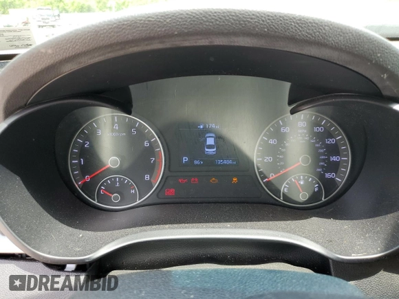 2019 Kia Optima LX with VIN 5XXGT4L34KG311998, listed as a Copart auction lot 56686955 with 135,484 mi miles and Salvage title. Bid and sale history available at DreamBid. Image 9.
