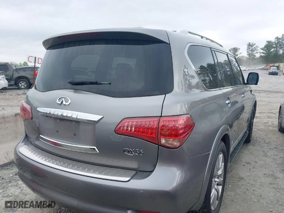 2012 Infiniti QX56 7-passenger with VIN JN8AZ2NF6C9518203, listed as a IAAI auction lot 41942714 with 186,917 mi miles. Bid and sale history available at carsss.com. Image 4.