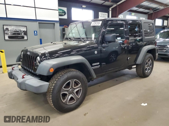 2014 Jeep Wrangler Unlimited Sport with VIN 1C4BJWDG8EL100708, listed as a Copart auction lot 57297245 with 170,862 mi miles and Clean Title. Bid and sale history available at DreamBid. Image 1.