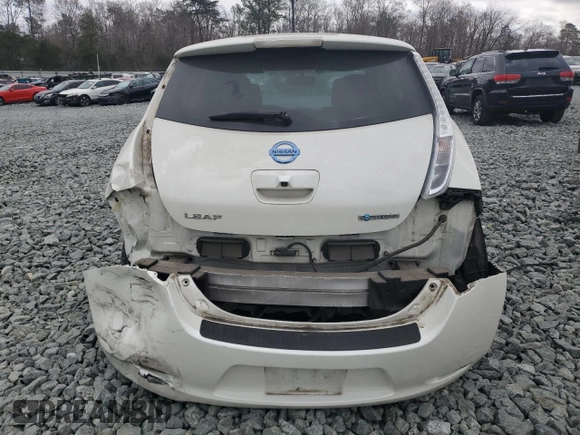 2014 Nissan LEAF SL with VIN 1N4AZ0CP1EC331815, listed as a Copart auction lot 49393085 with 76,817 mi miles and Salvage Title. Bid and sale history available at carsss.com. Image 6.