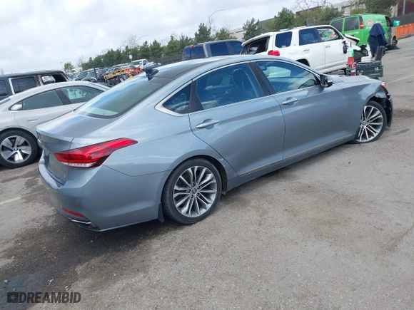 2016 Hyundai Genesis 3.8L with VIN KMHGN4JE3GU132363, listed as a IAAI auction lot 41551013 with 167,739 mi miles. Bid and sale history available at carsss.com. Image 4.