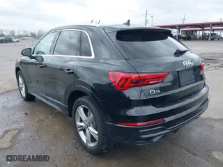 2020 Audi Q3 S line Premium with VIN WA1DECF37L1018476, listed as a IAAI auction lot 41685740 with 46,366 mi miles. Bid and sale history available at carsss.com. Image 3.