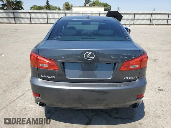 2007 Lexus IS 250 with VIN JTHBK262372043297, listed as a Copart auction lot 65295745 with 174,175 mi miles and Salvage title. Bid and sale history available at DreamBid. Image 6.