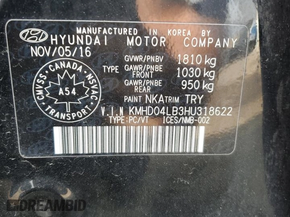 2017 Hyundai Elantra Sport с VIN KMHD04LB3HU318622, выставлен на аукционе Copart как лот 59517755 с пробегом 200 242 миль миль и Чистый • Clean title. История ставок и продаж доступна на DreamBid. Изображение 13.