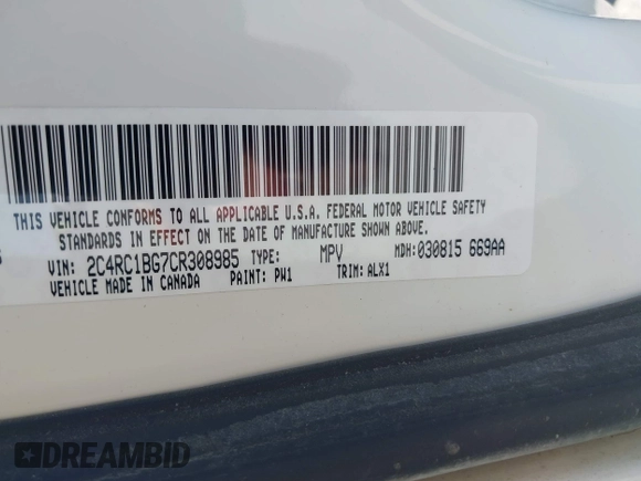 2012 Chrysler Town & Country Touring with VIN 2C4RC1BG7CR308985, listed as a IAAI auction lot 42015578 with 196,604 mi miles. Bid and sale history available at carsss.com. Image 9.