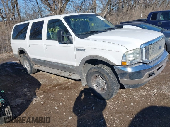 2002 Ford Excursion Limited z VIN 1FMNU43S32ED21966, wystawiony jako IAAI lot #41395015 z przebiegiem 224 696 mil mil oraz . Historia ofert i sprzedaży dostępna na DreamBid. Obrazek 1.