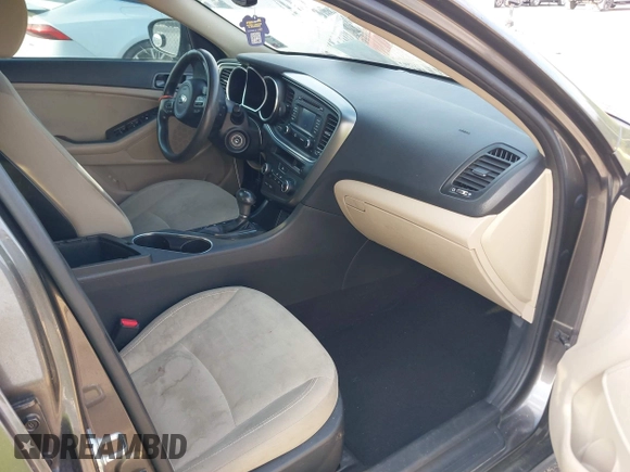 2014 Kia Optima LX with VIN 5XXGM4A73EG300966, listed as a IAAI auction lot 42048798 with 110,478 mi miles. Bid and sale history available at carsss.com. Image 5.