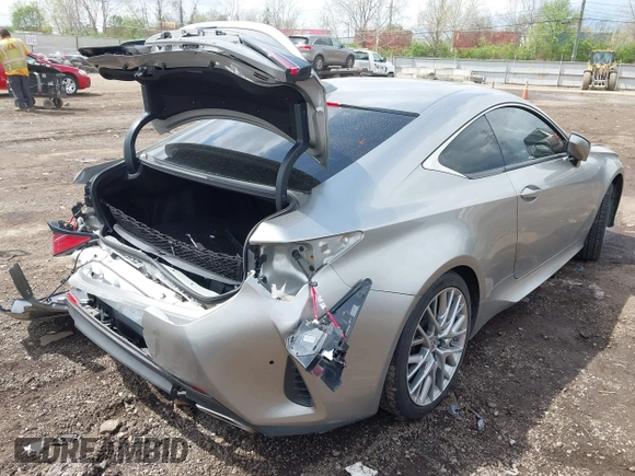 2019 Lexus RC with VIN JTHS85BC3K5005168, listed as a IAAI auction lot 42052239 with 58,976 mi miles. Bid and sale history available at carsss.com. Image 4.