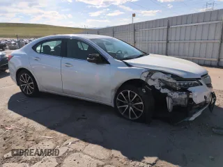 2015 Acura TLX V6 Tech with VIN 19UUB2F51FA008283, listed as a Copart auction lot 53394615 with 91,666 mi miles and Salvage Title. Bid and sale history available at carsss.com. Image 4.
