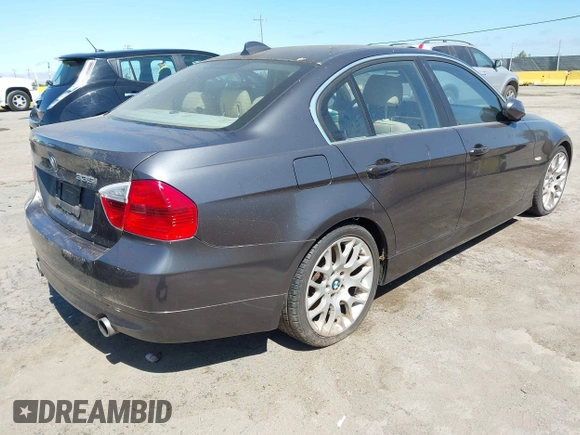 2007 BMW 3 Series 335i with VIN WBAVB73507VF53082, listed as a IAAI auction lot 42777159 with 121,008 mi miles and . Bid and sale history available at DreamBid. Image 4.