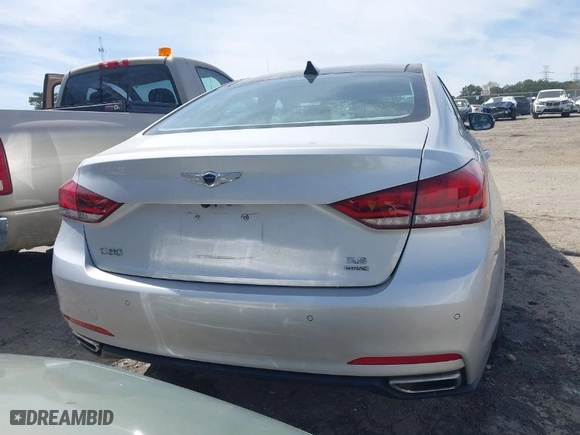 2017 Genesis G80 3.8L with VIN KMHGN4JE4HU175417, listed as a IAAI auction lot 41818684 with 83,658 mi miles. Bid and sale history available at carsss.com. Image 16.