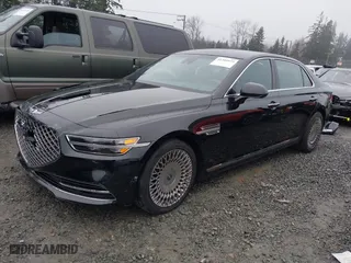 2022 Genesis G90 3.3T Premium with VIN KMTF34PA5NU096328, listed as a IAAI auction lot 41344972 with 6,923 mi miles. Bid and sale history available at carsss.com. Image 2.