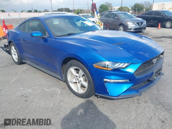 2018 Ford Mustang EcoBoost z VIN 1FA6P8TH0J5172447, wystawiony jako IAAI lot #41657679 z przebiegiem 21 422 mil mil oraz . Historia ofert i sprzedaży dostępna na DreamBid. Obrazek 1.