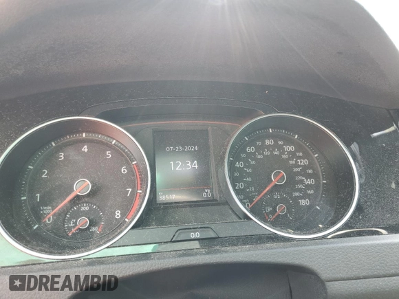 2020 Volkswagen GTI S with VIN 3VW6T7AUXLM005006, listed as a Copart auction lot 64159094 with 38,517 mi miles and Salvage Title. Bid and sale history available at DreamBid. Image 9.