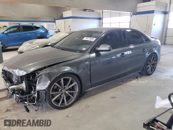 2016 Audi S4 Premium Plus with VIN WAUBGAFL1GA005642, listed as a Copart auction lot 79915864 with 43,534 mi miles and Salvage Title. Bid and sale history available at carsss.com. Image 1.
