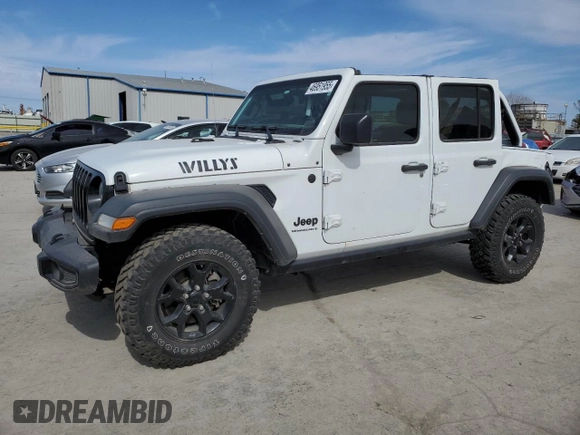 2023 Jeep Wrangler Sport S with VIN 1C4HJXDN8PW523532, listed as a Copart auction lot 46951955 with 14,642 mi miles and Clean Title. Bid and sale history available at DreamBid. Image 1.