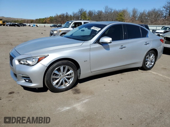 2017 Infiniti Q50 2.0t Premium with VIN JN1CV7AR7HM682645, listed as a Copart auction lot 49962645 with 85,715 mi miles and Salvage Title. Bid and sale history available at carsss.com. Image 1.