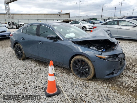 2025 Mazda 3 Premium Plus with VIN 3MZBPBEY1SM450218, listed as a Copart auction lot 47816635 with Not Provided miles and Salvage Title. Bid and sale history available at DreamBid. Image 4.