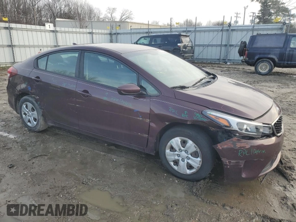 2018 Kia Forte LX with VIN 3KPFK4A7XJE258395, listed as a Copart auction lot 42160635 with 72,093 mi miles and Salvage Title. Bid and sale history available at carsss.com. Image 4.
