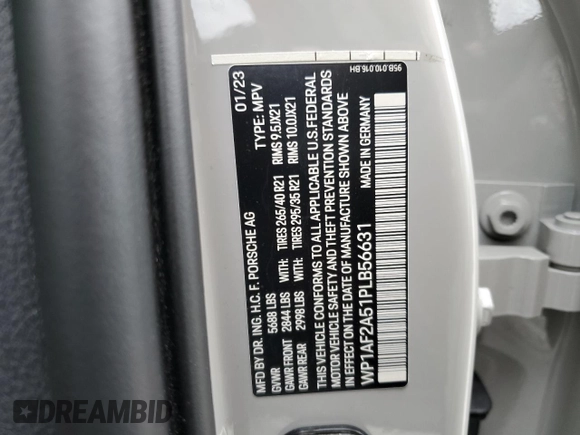 2023 Porsche Macan GTS z VIN WP1AF2A51PLB56631, wystawiony jako Copart lot #47522995 z przebiegiem 31 603 mil mil oraz Szkoda całkowita • Salvage title. Historia ofert i sprzedaży dostępna na DreamBid. Obrazek 13.