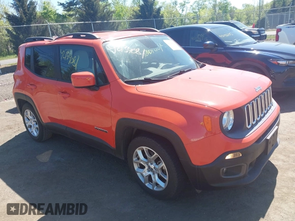 2016 Jeep Renegade Latitude with VIN ZACCJABTXGPC53077, listed as a IAAI auction lot 42134081 with 30,191 mi miles and . Bid and sale history available at carsss.com. Image 1.